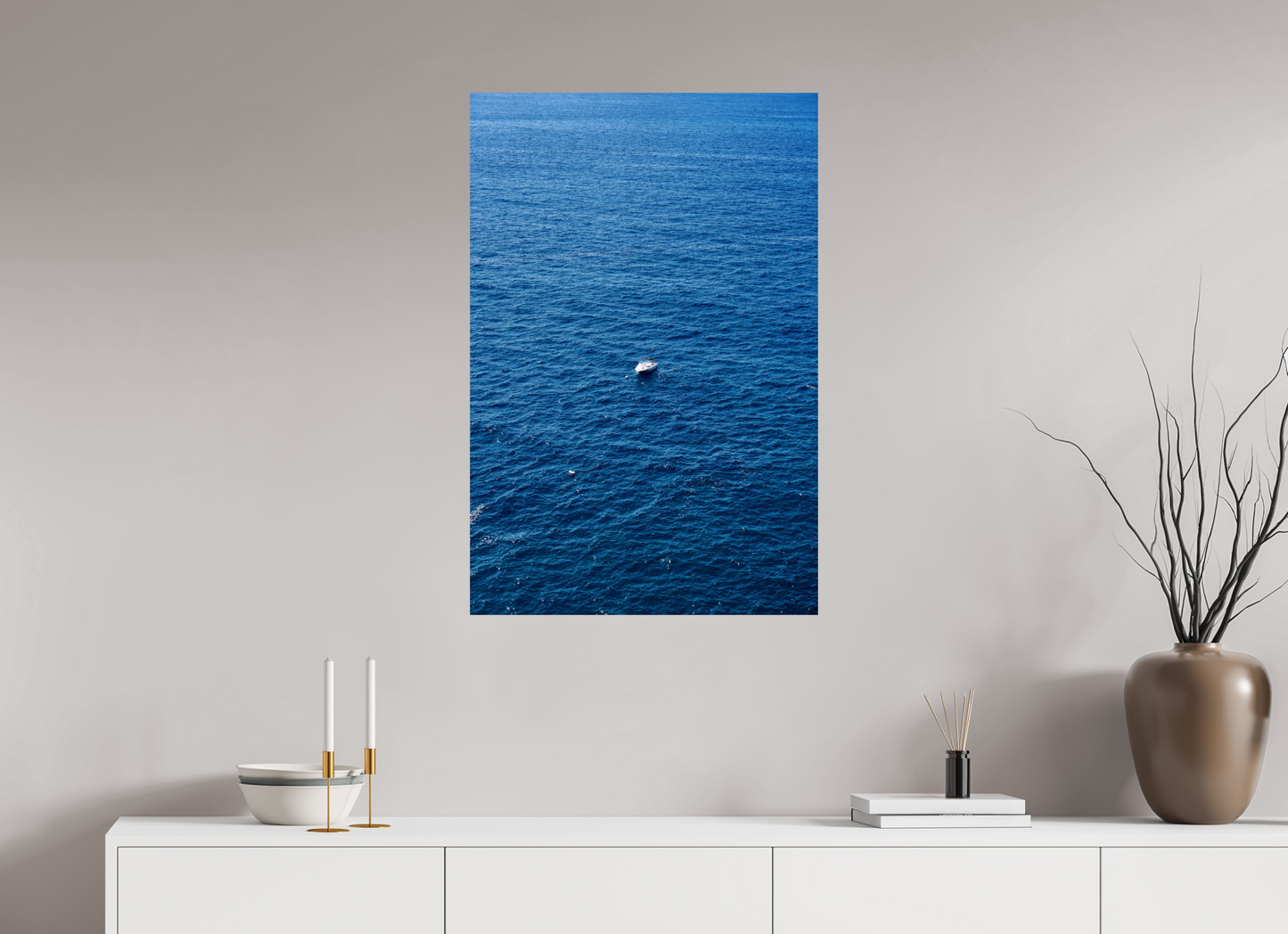 60 x 90 cm, Photo Print On Fuji Crystal DP II Boat in the Sea