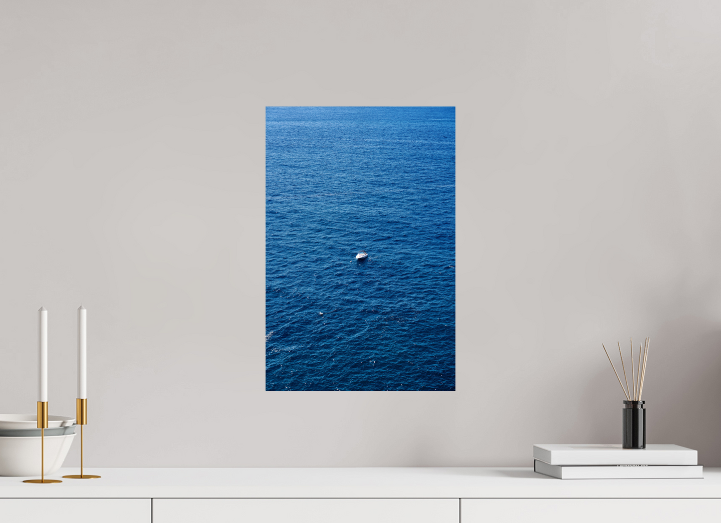 30 x 45 cm, Photo Print On Fuji Crystal DP II Boat in the Sea