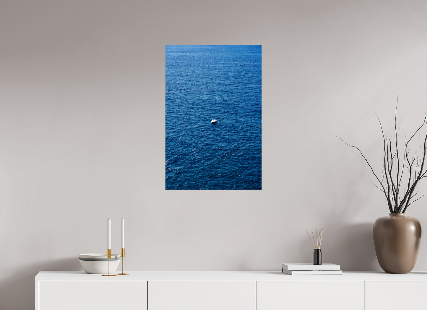 50 x 75 cm, Photo Print On Fuji Crystal DP II Boat in the Sea